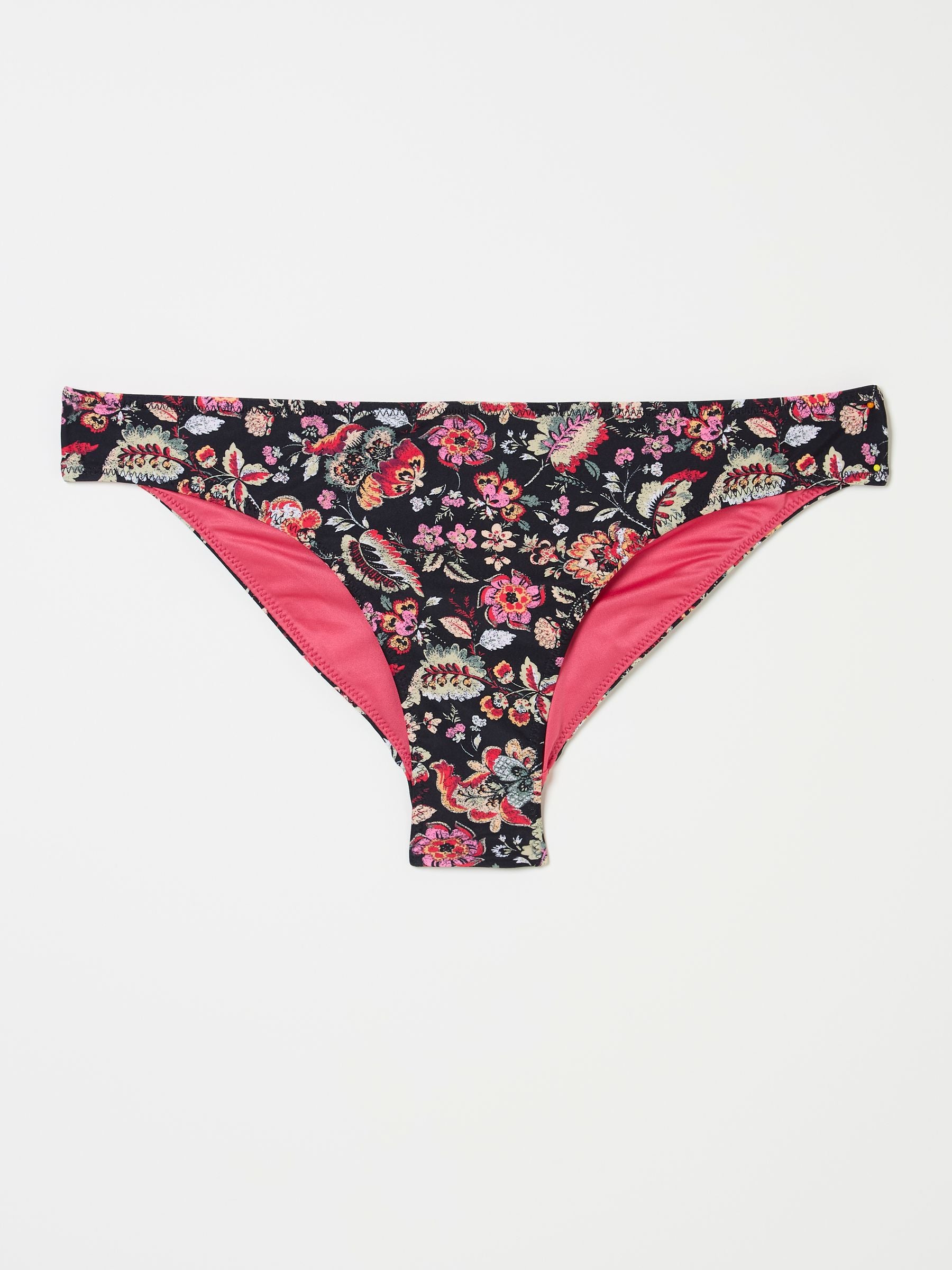 Black Historical Floral Bikini Bottoms