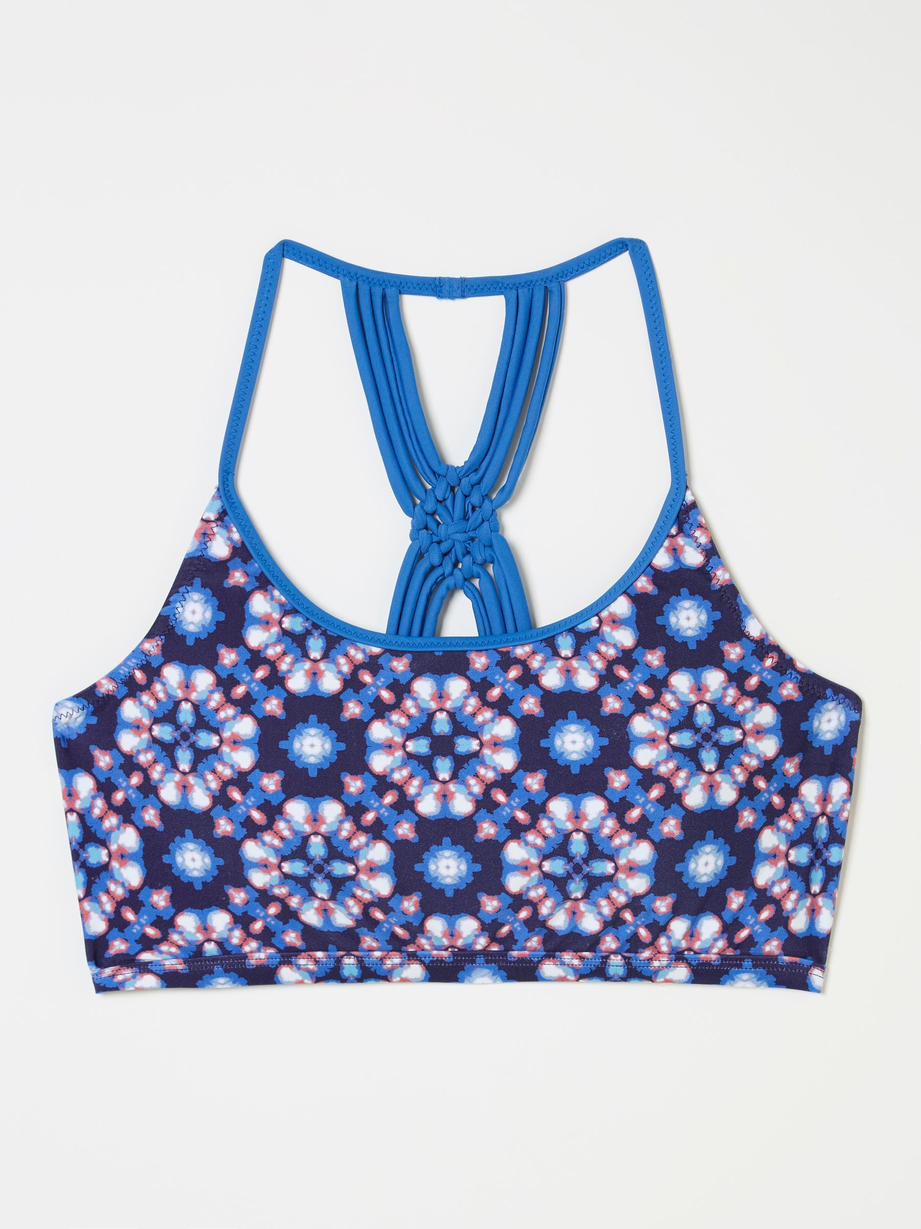 Batik Bright Blue Geo Bikini Top