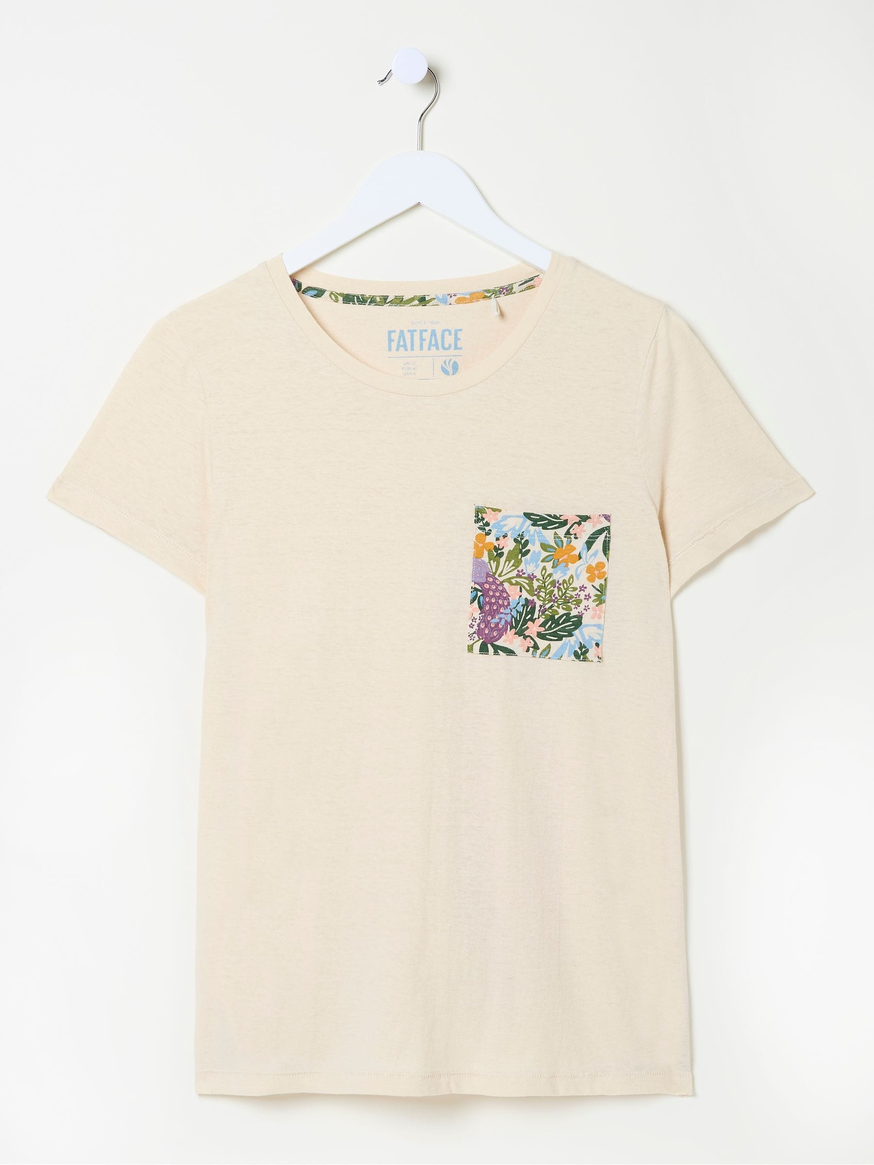 Natural Peacock Linen Blend T-Shirt