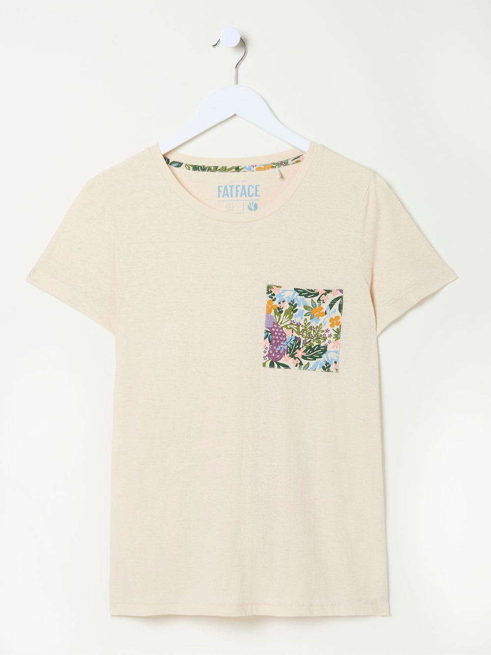 Natural Peacock Linen Blend T-Shirt