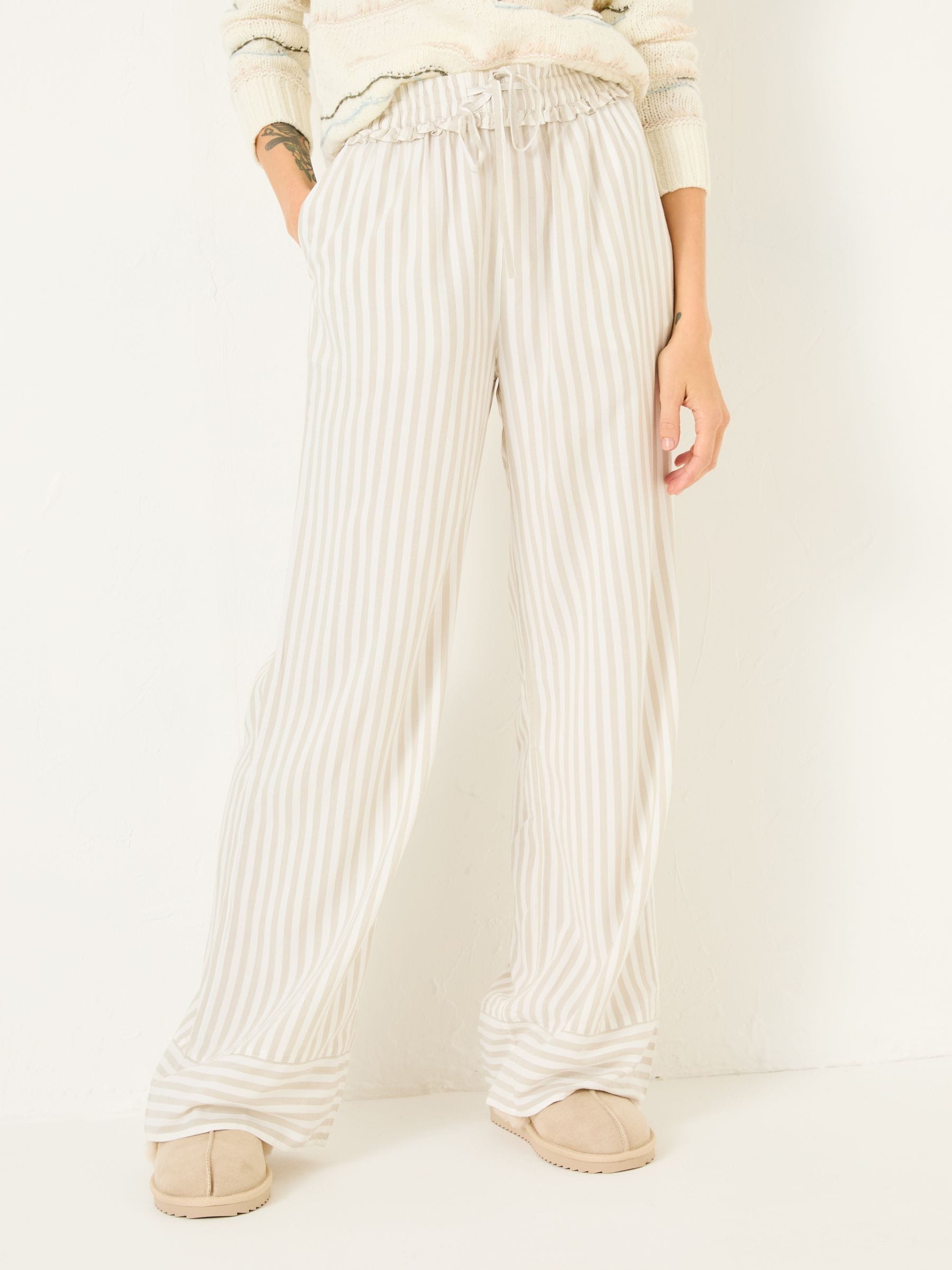 Lola Natural Stripe Pyjama Bottoms