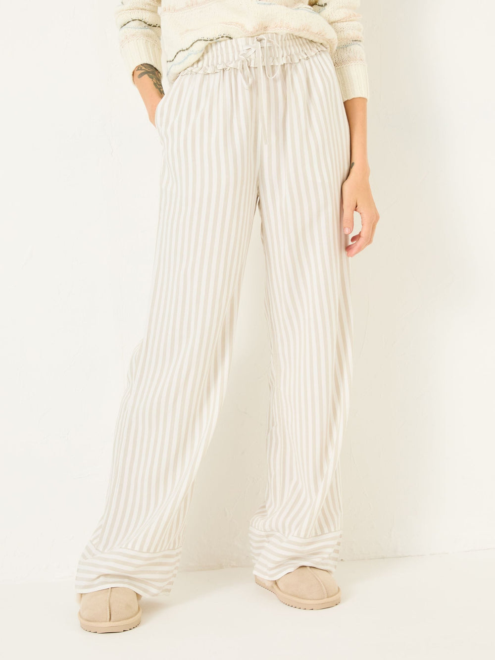 Lola Natural Stripe Pyjama Bottoms