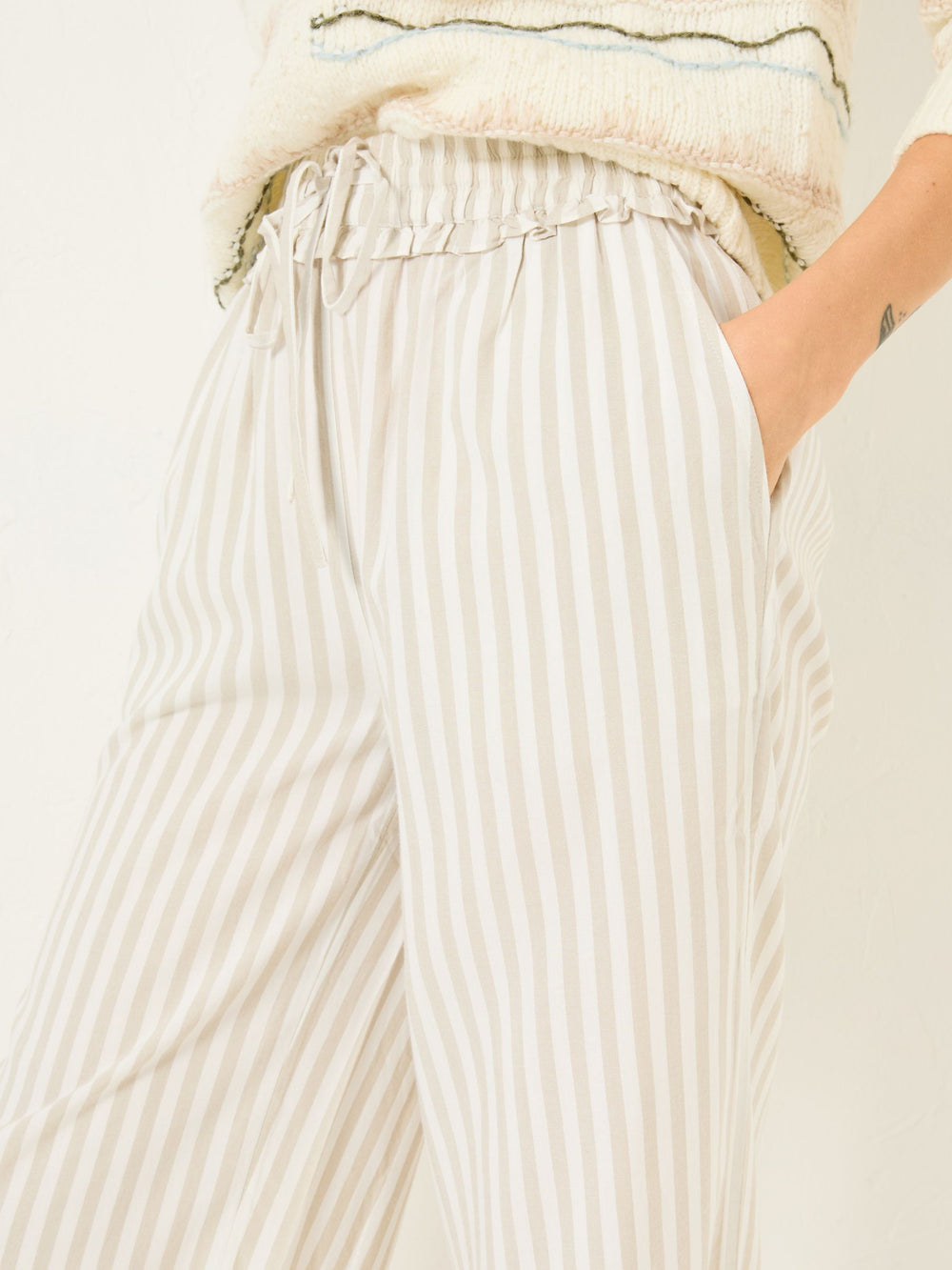 Lola Natural Stripe Pyjama Bottoms