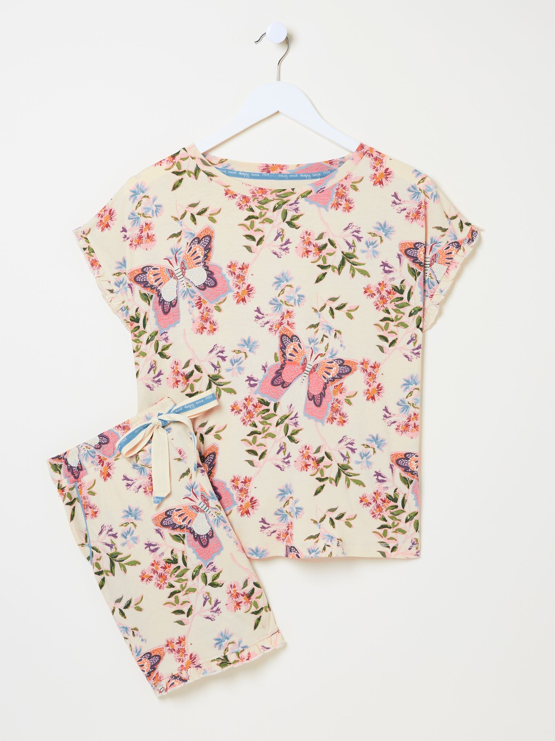 Multi Butterfly Pyjama Shorts Set