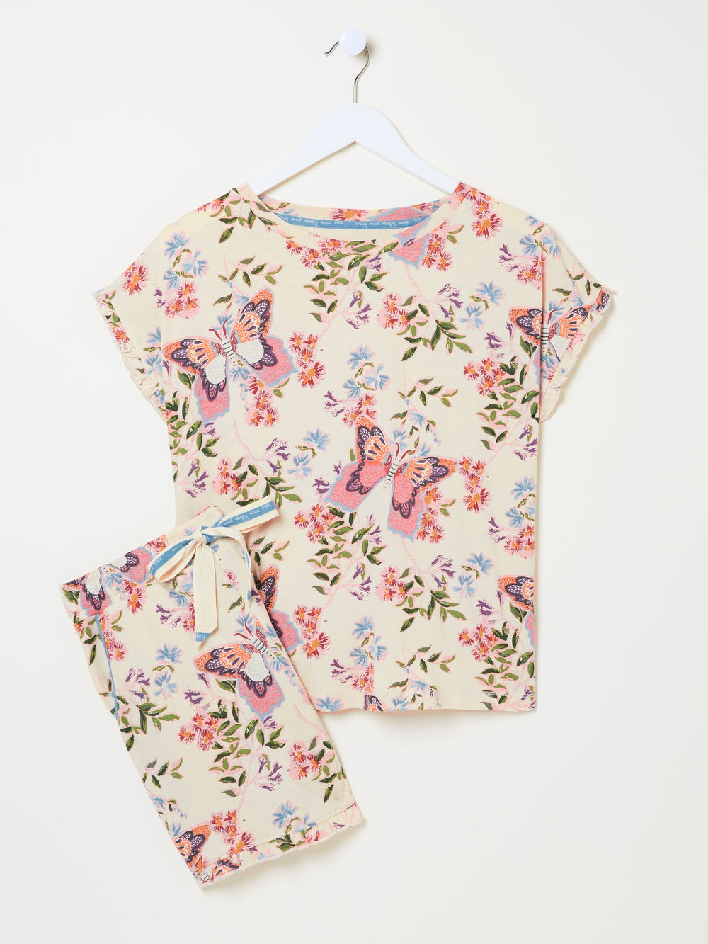 Multi Butterfly Pyjama Shorts Set