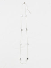 Silver Tone Hammered Disc Necklace