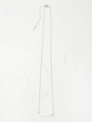 Silver Tone Flower Engraved Necklace