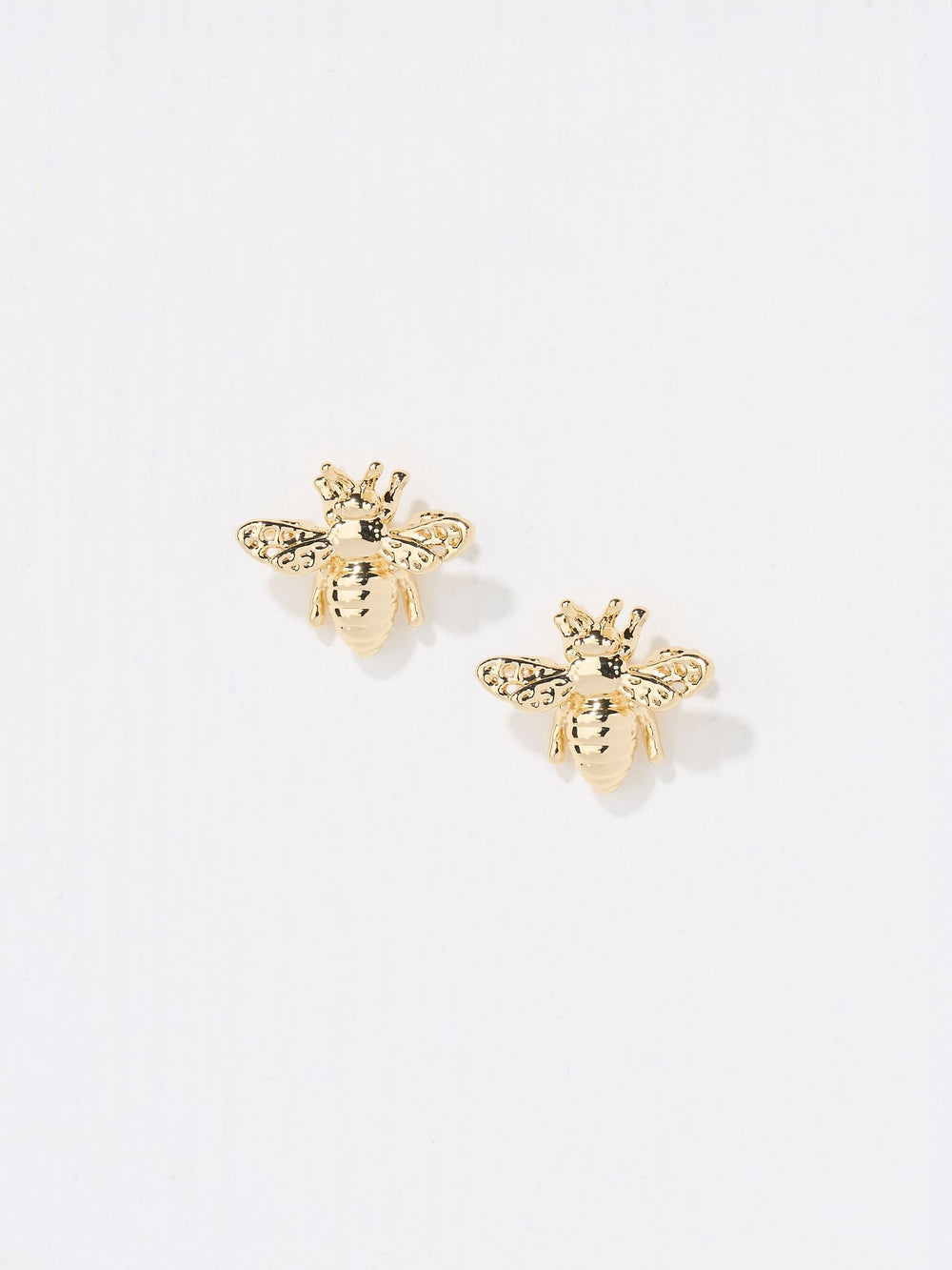Gold Tone Bee Stud Earrings