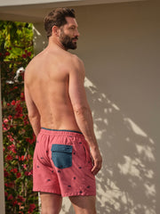 Trevose Pink Sea Life Embroidered Swim Shorts