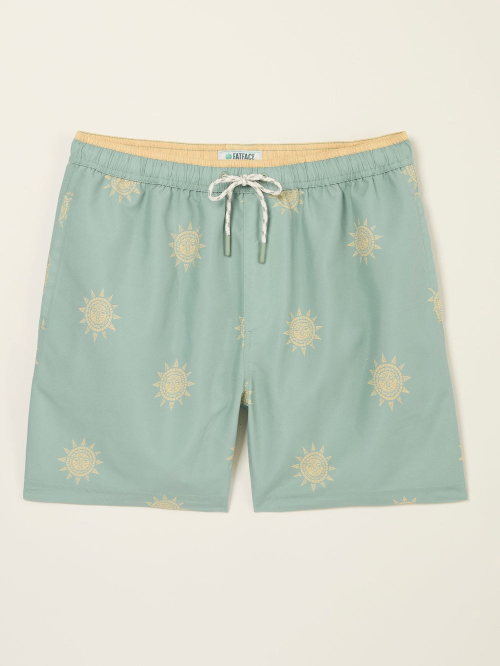 Trevose Green Sun Print Swim Shorts