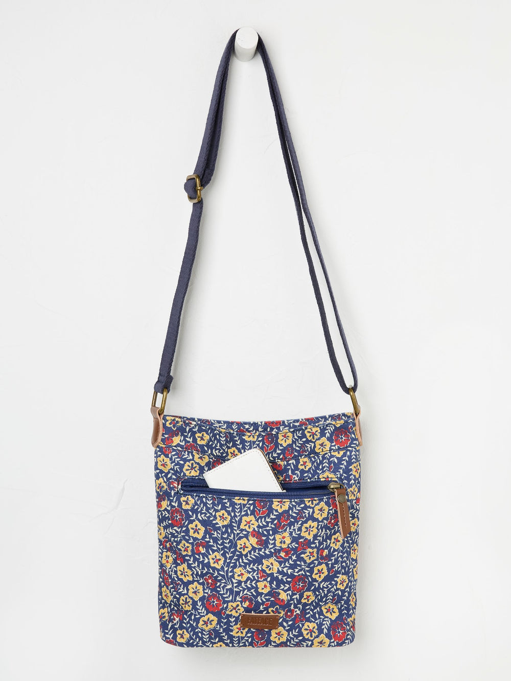 Navy Blue Mini Canvas Cross-Body Bag