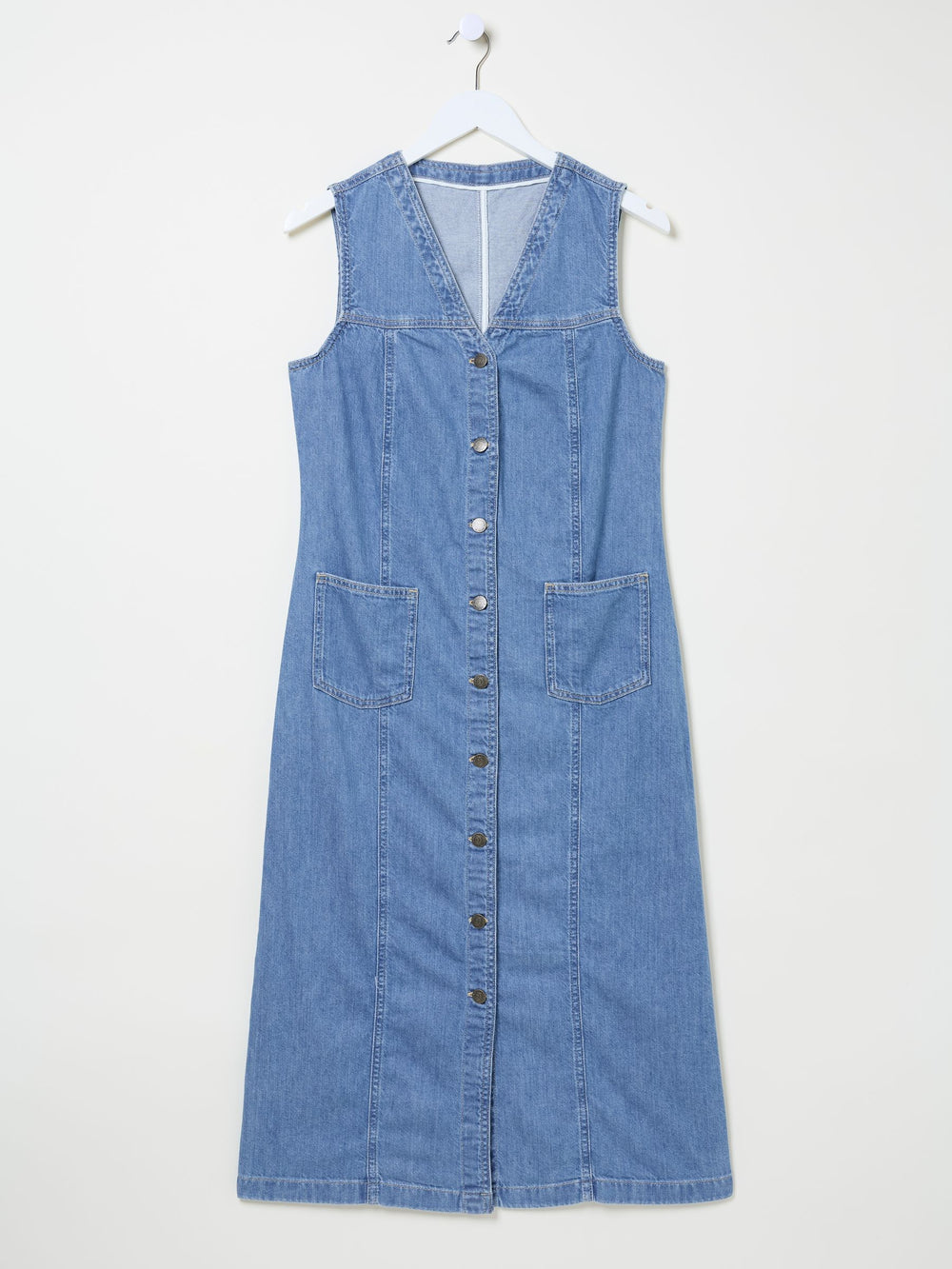 Light Blue Denim Denim 100% Cotton Shift Dress