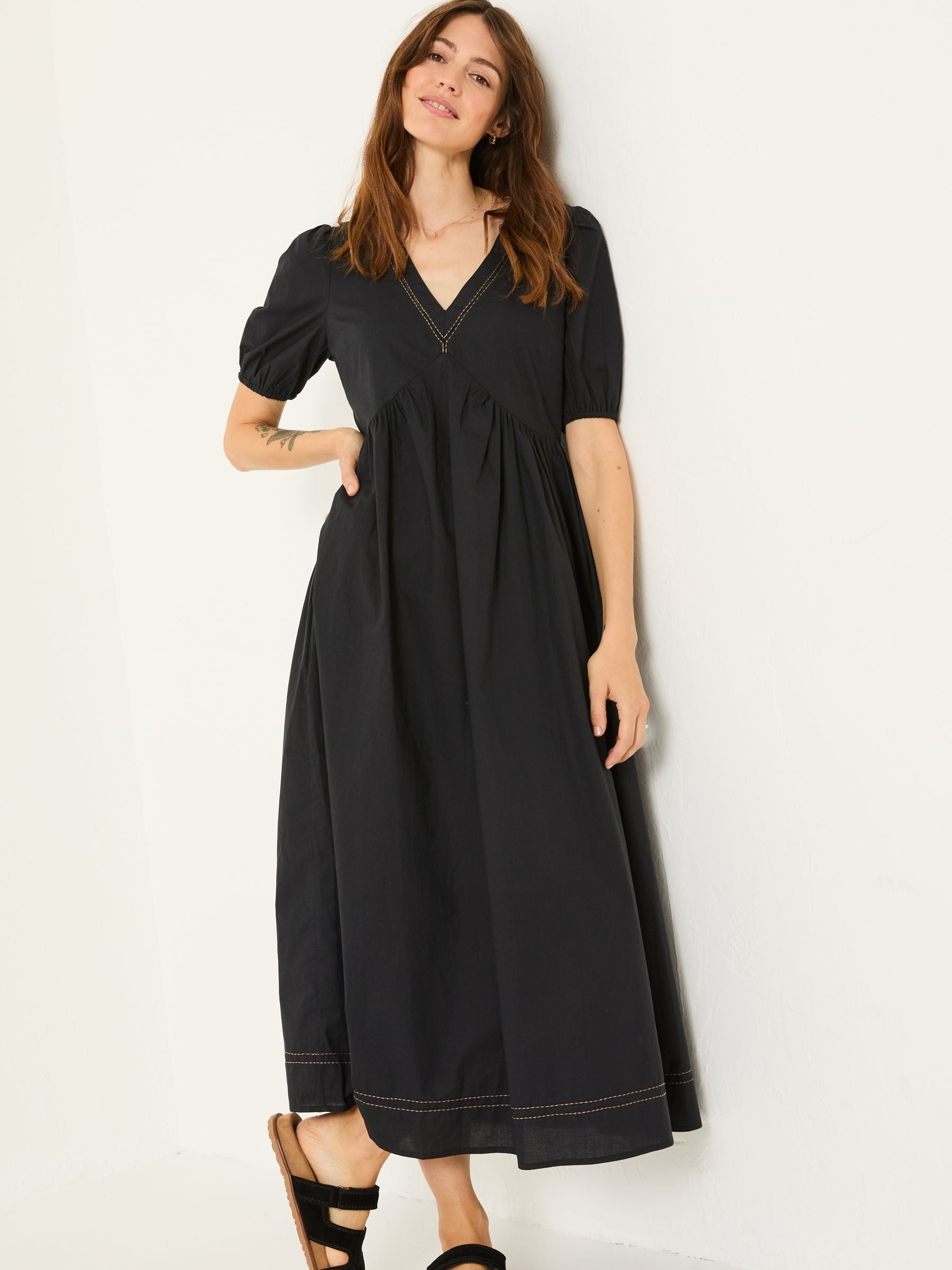 Remi Black Midi Dress