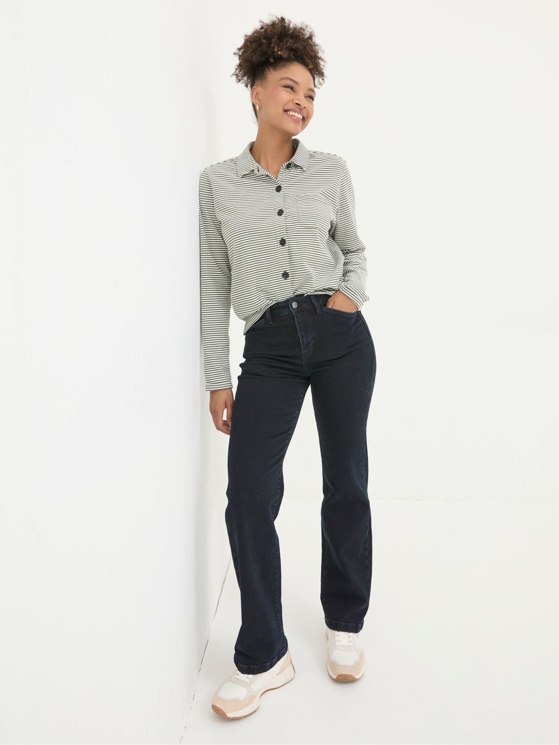 Elise Dark Blue Wide Leg Jeans