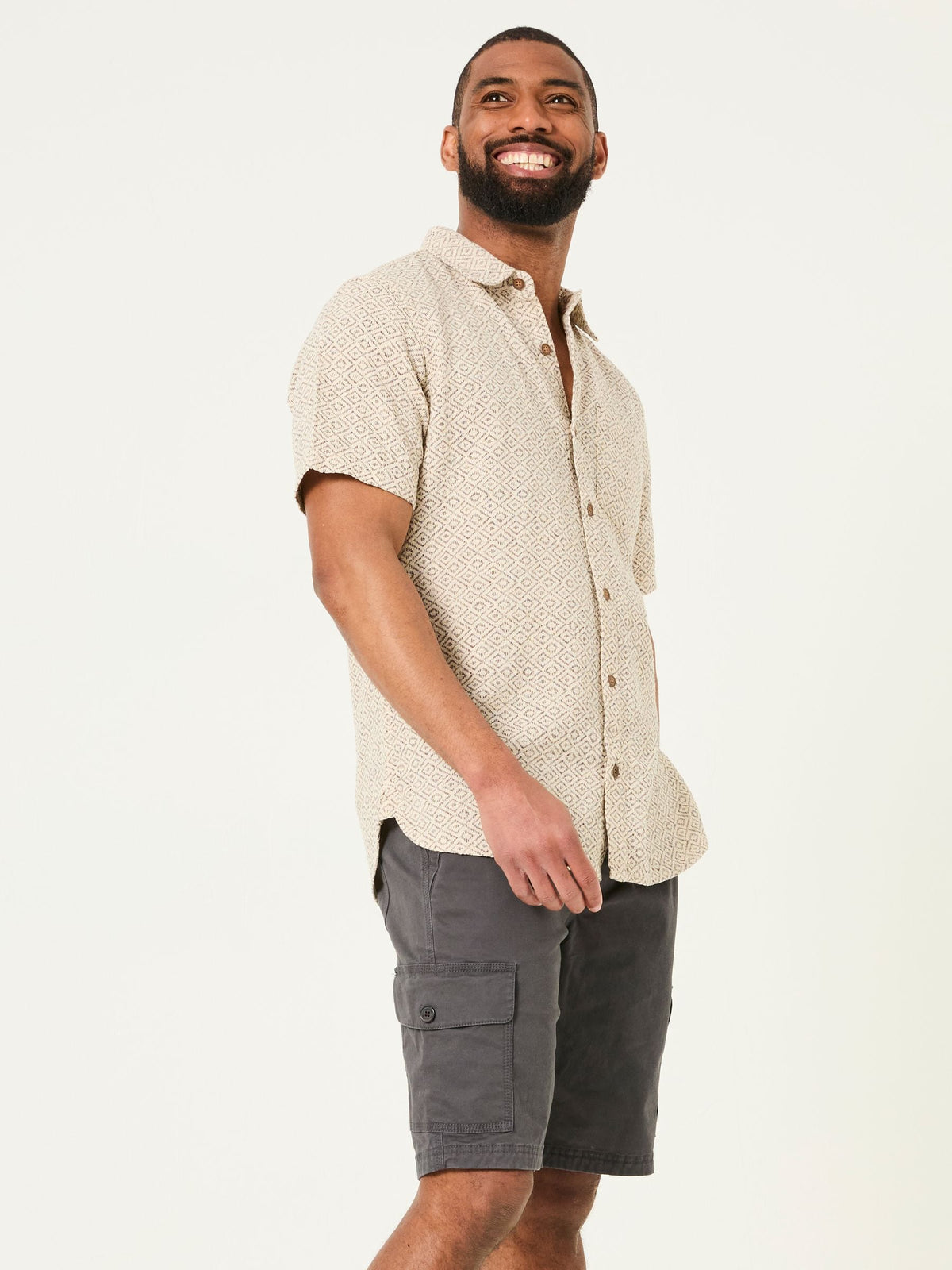 Tenby Dark Grey Pull On Cargo Shorts