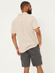 Tenby Dark Grey Pull On Cargo Shorts