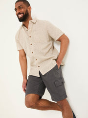 Tenby Dark Grey Pull On Cargo Shorts