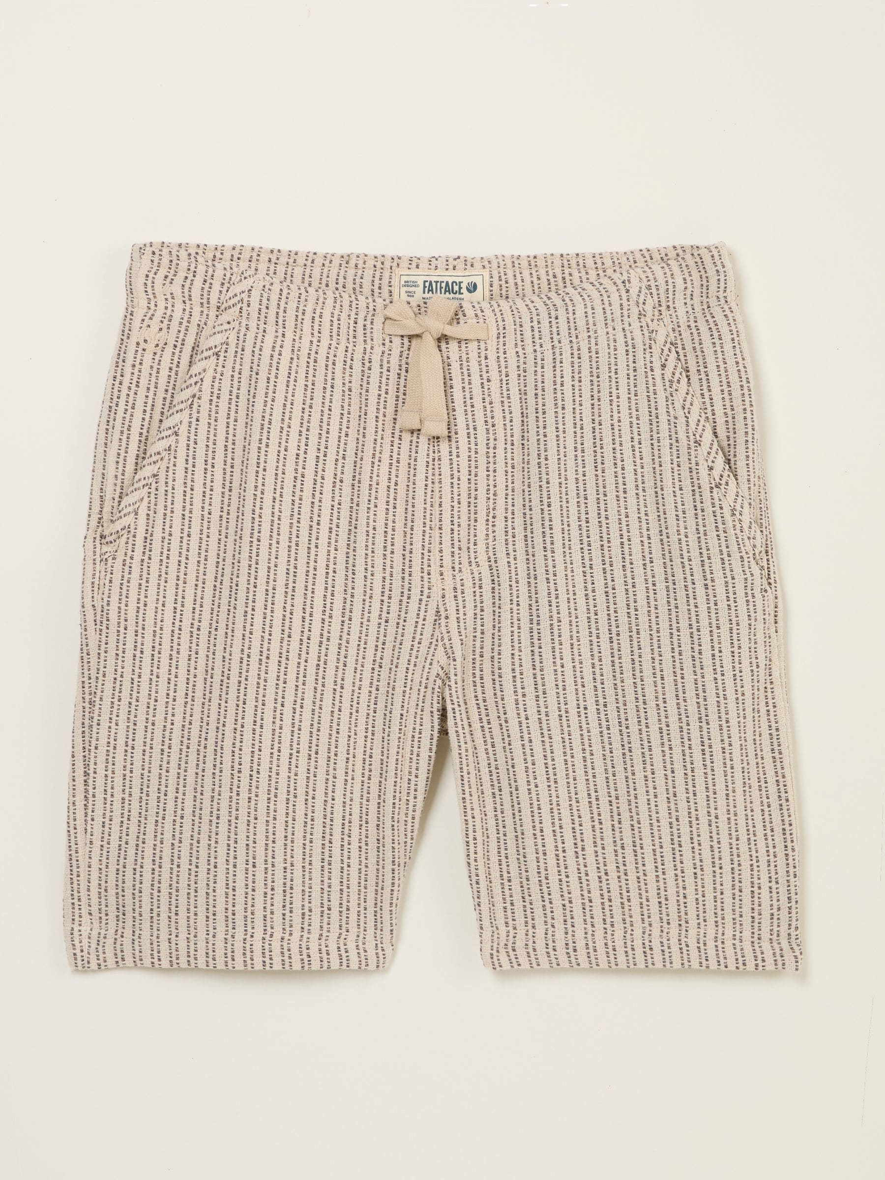 Seaton Natural Stripe Pull On Shorts