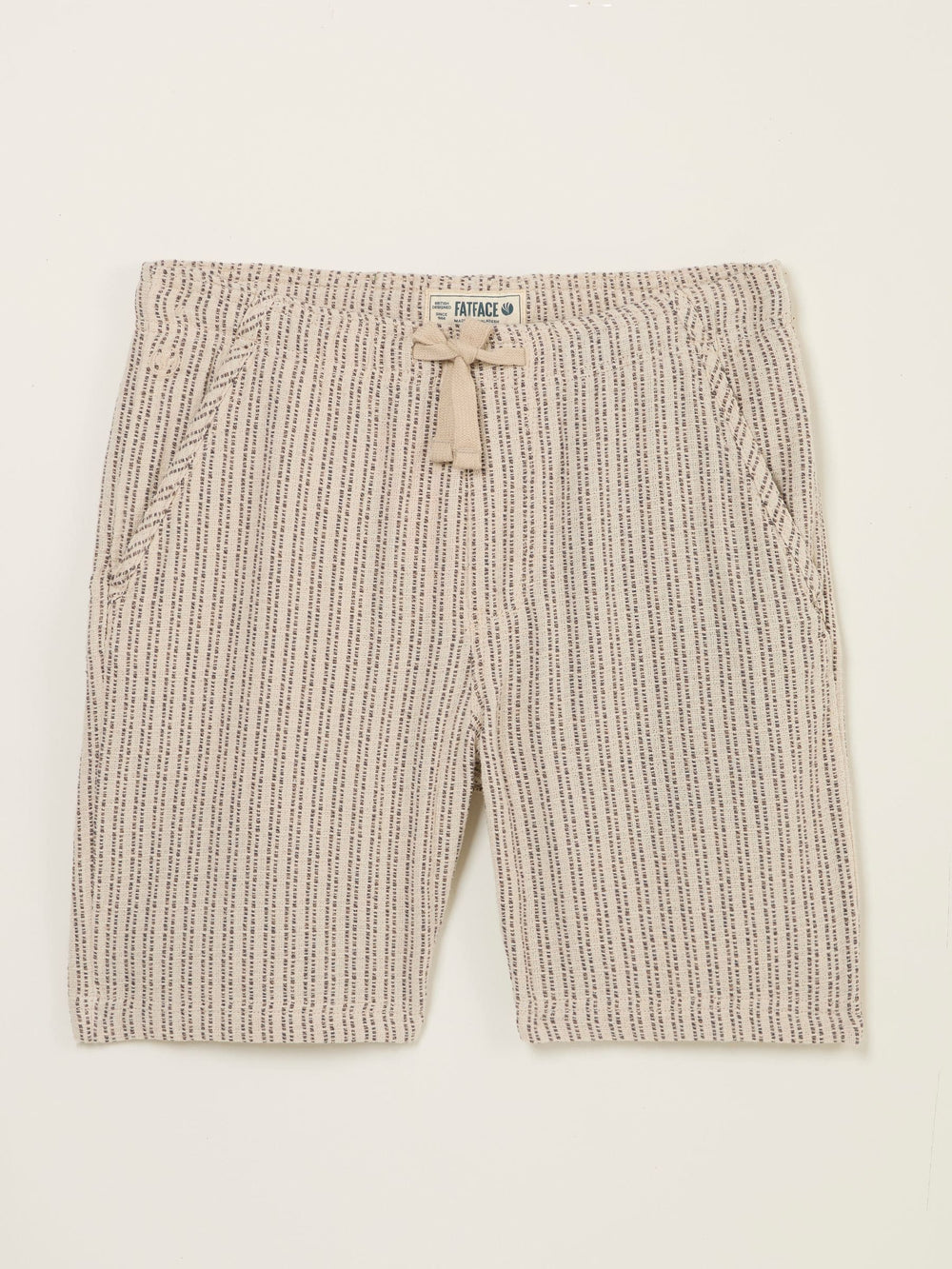 Seaton Natural Stripe Pull On Shorts