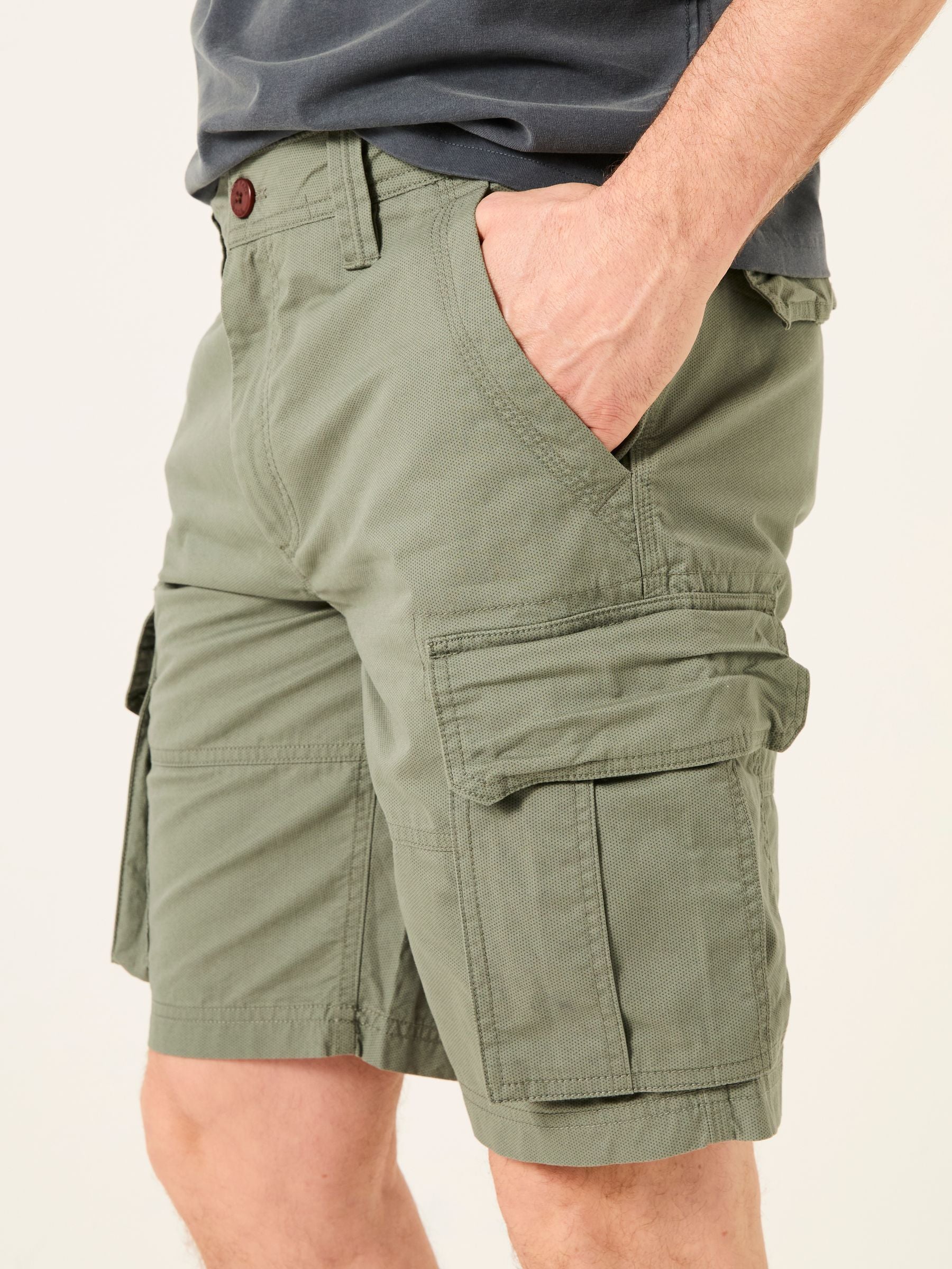 Bude Green Cargo Shorts