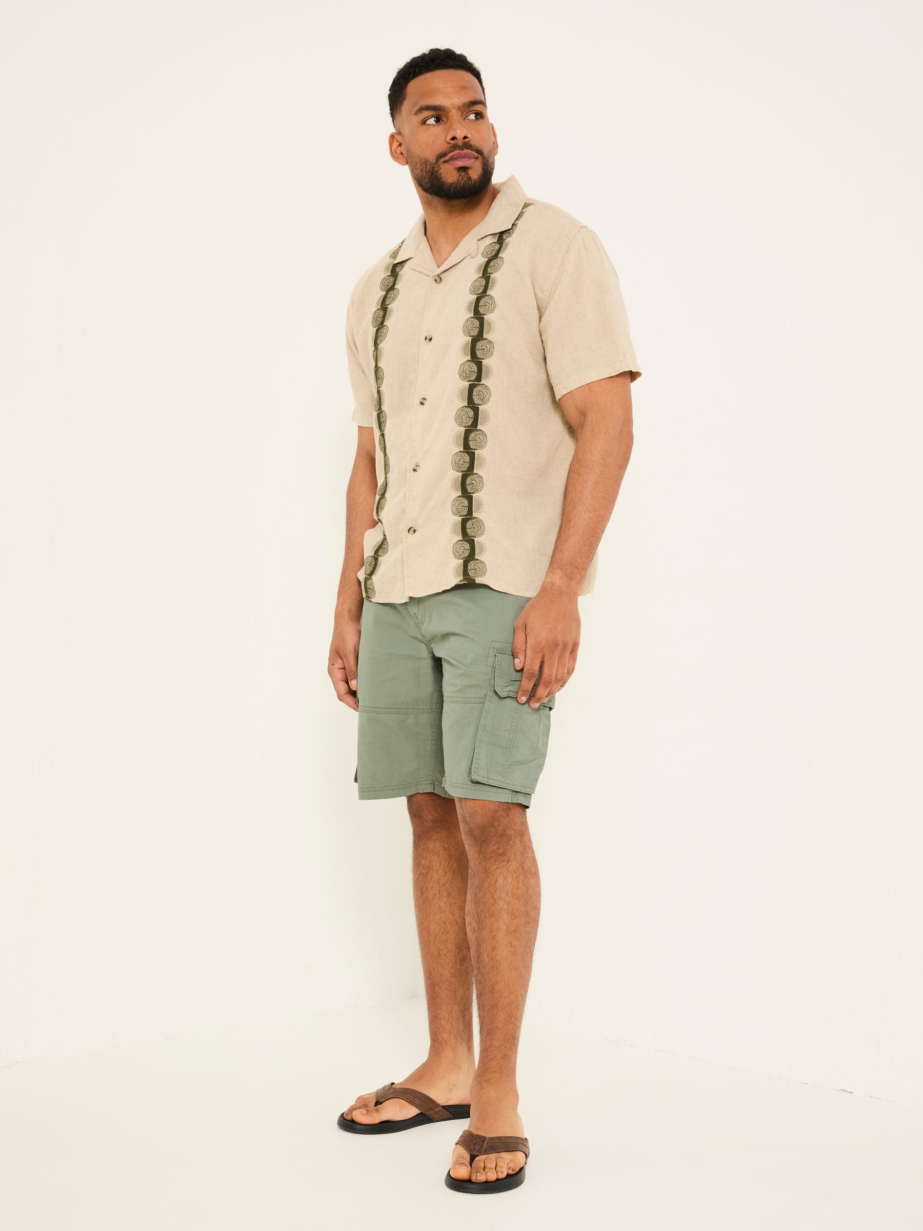 Bude Green Cargo Shorts