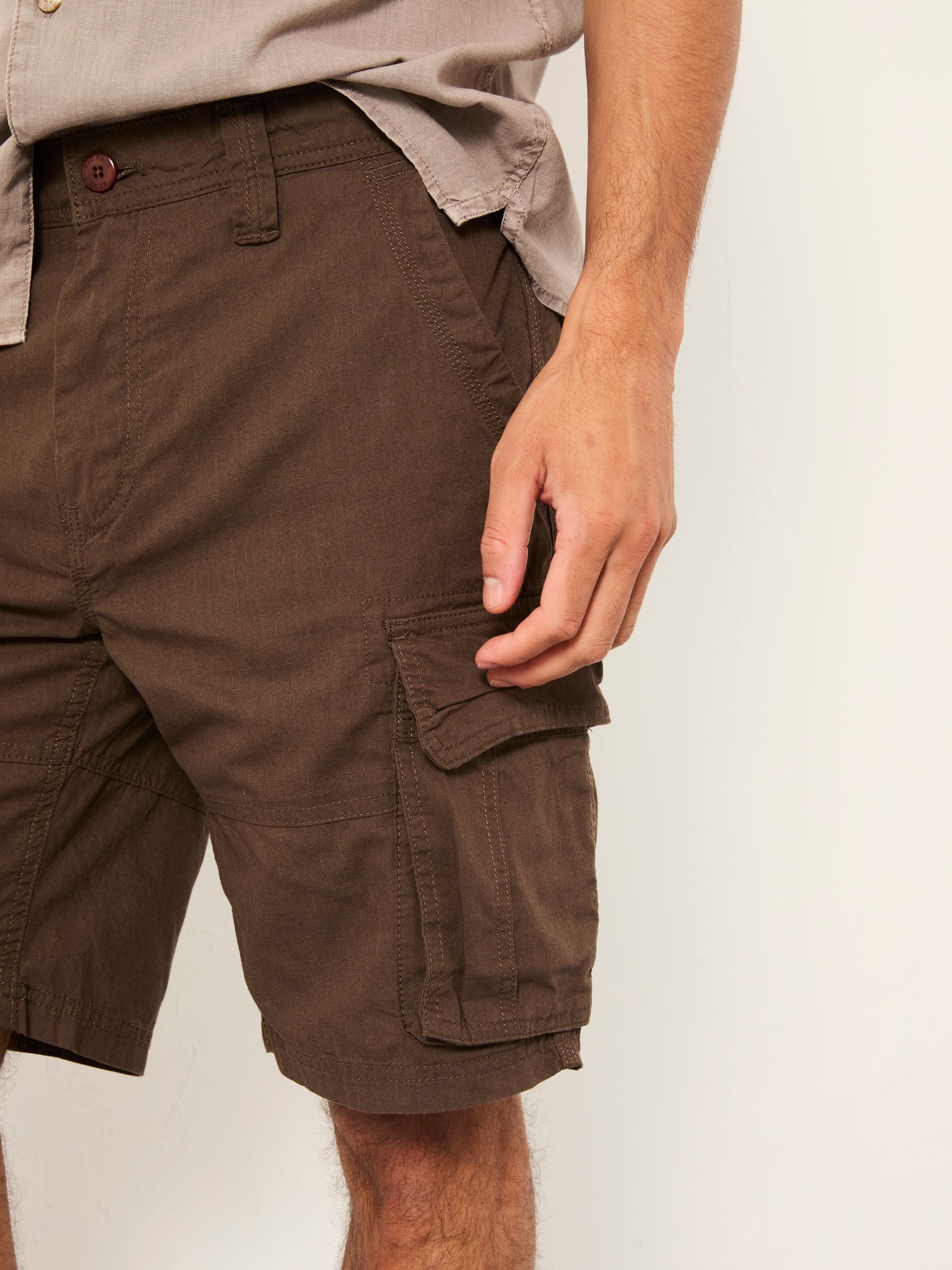 Bude Brown Cargo Shorts
