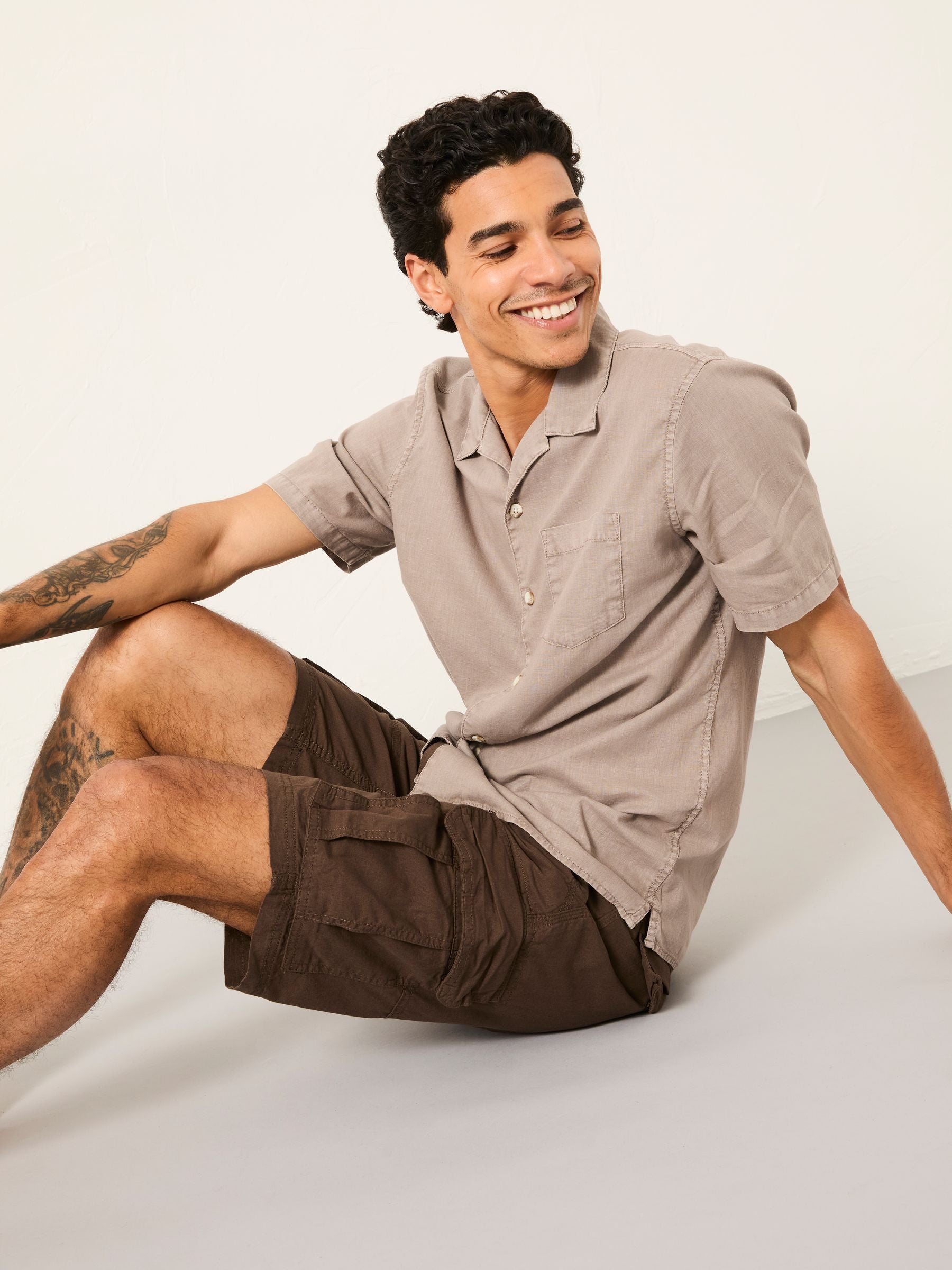 Bude Brown Cargo Shorts