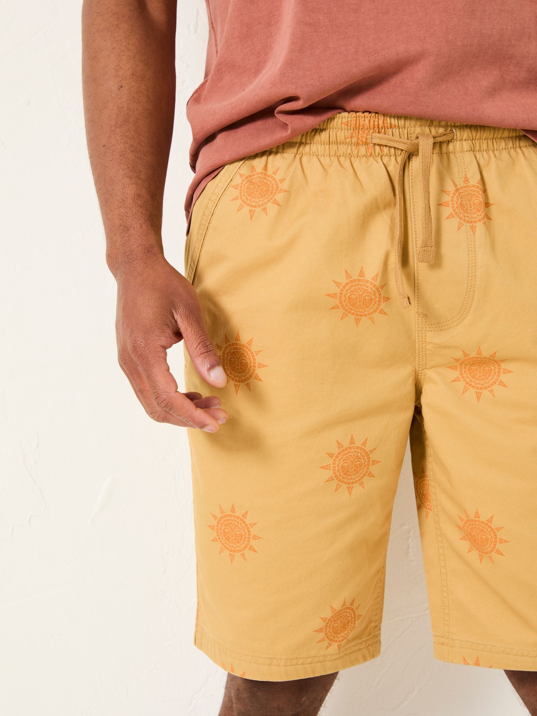 Seaton Yellow Sun Pull On Shorts