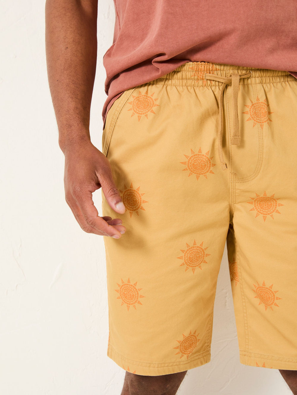 Seaton Yellow Sun Pull On Shorts