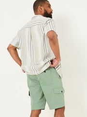 Tenby Green Pull On Cargo Shorts