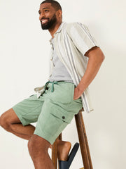 Tenby Green Pull On Cargo Shorts