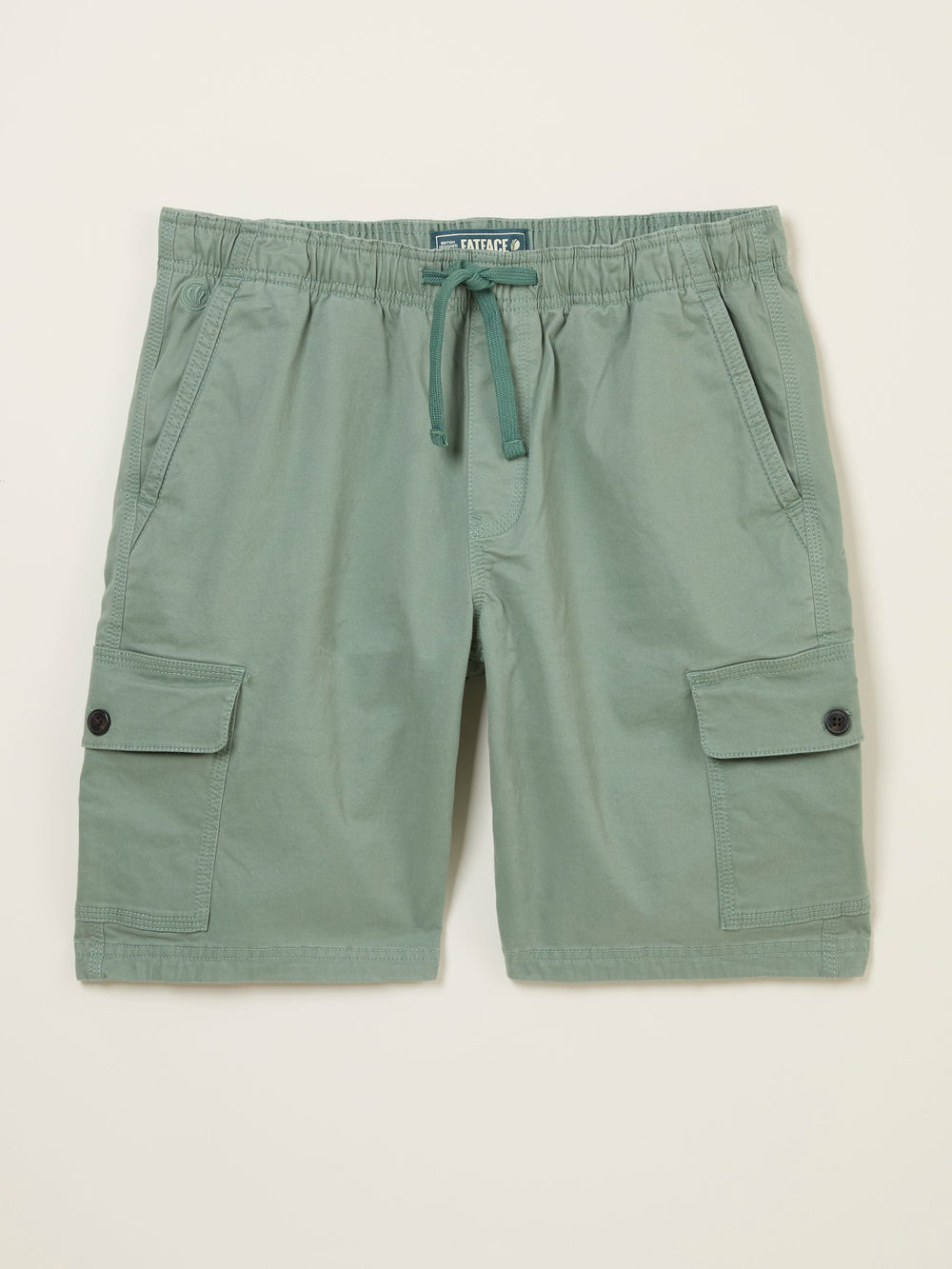 Tenby Green Pull On Cargo Shorts