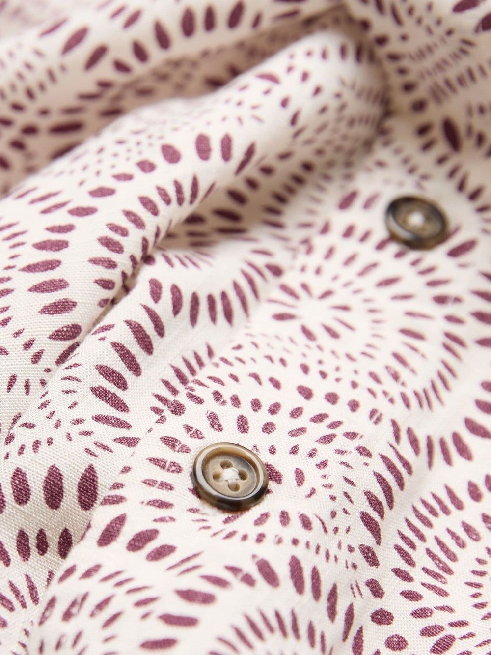 Heather Purple Short Sleeve Dash Print Shirt