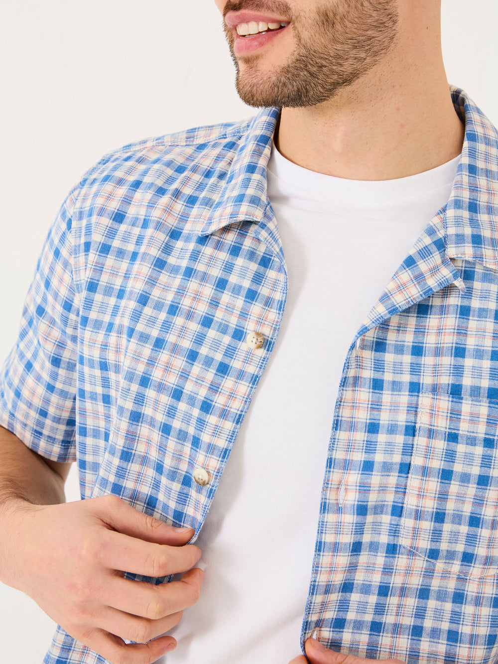 Blue Short Sleeve Conwy Check Shirt