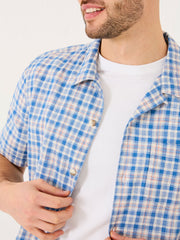 Blue Short Sleeve Conwy Check Shirt