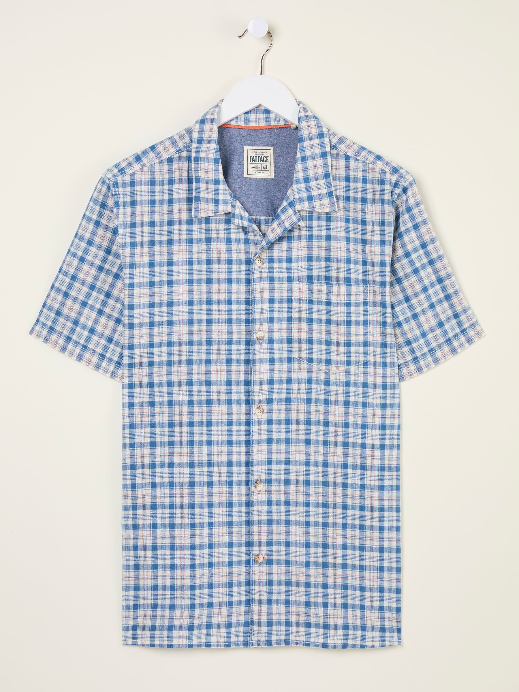 Blue Short Sleeve Conwy Check Shirt