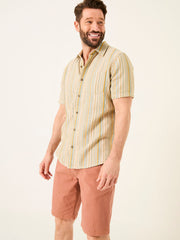 Yellow Stripe Short Sleeve Holt Stripe Shirt