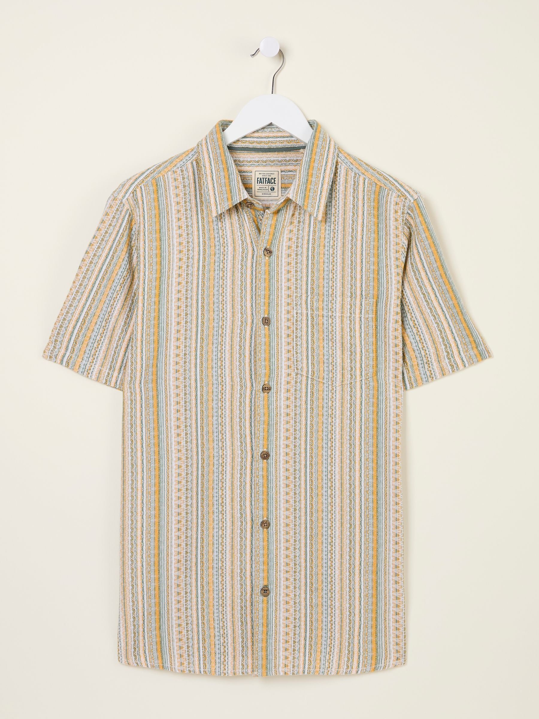 Yellow Stripe Short Sleeve Holt Stripe Shirt