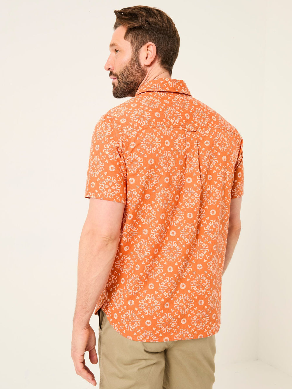 Orange Tile Short Sleeve Shirt