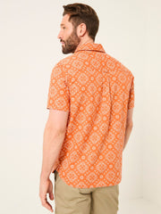 Orange Tile Short Sleeve Shirt