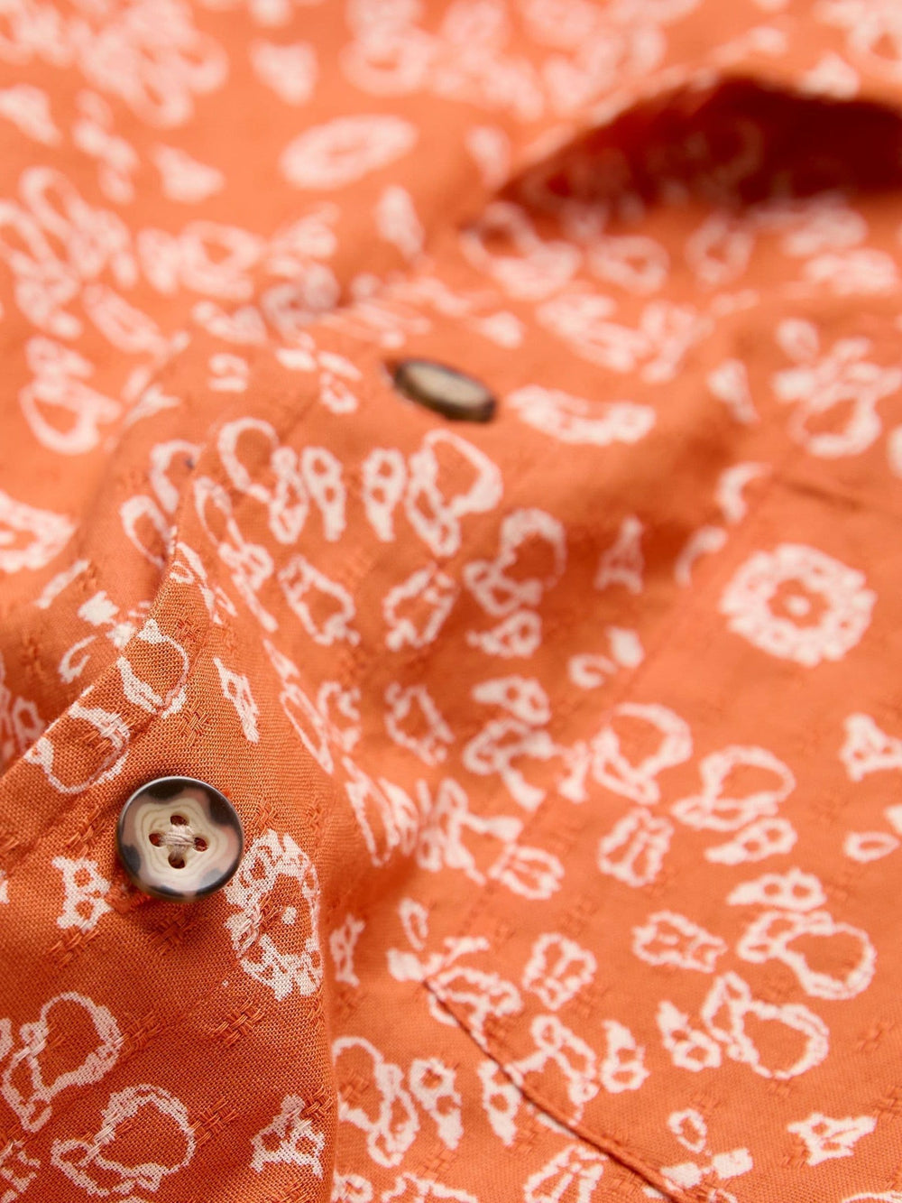 Orange Tile Short Sleeve Shirt