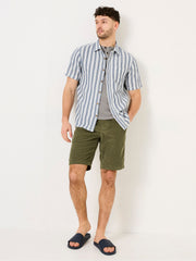 Hyde Blue Short Sleeve Stripe 100% Cotton Shirt