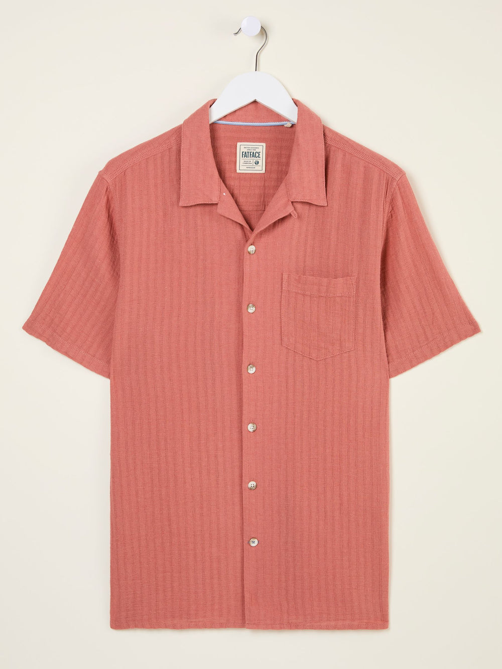 Bugle Terracotta Short Sleeve Linen Cotton Shirt