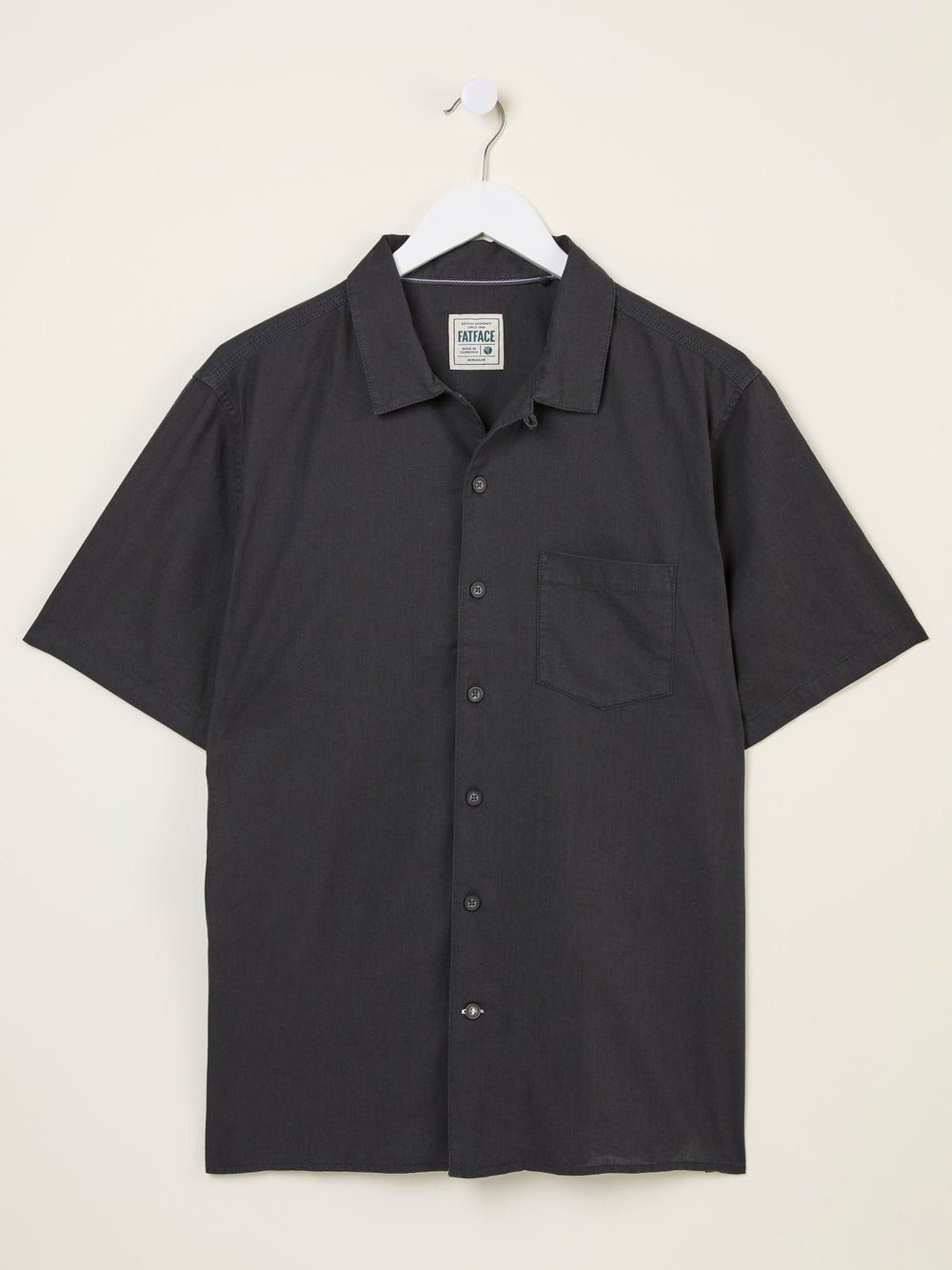 Bugle Black Linen Cotton Shirt