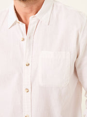 Bugle White Linen Cotton Shirt
