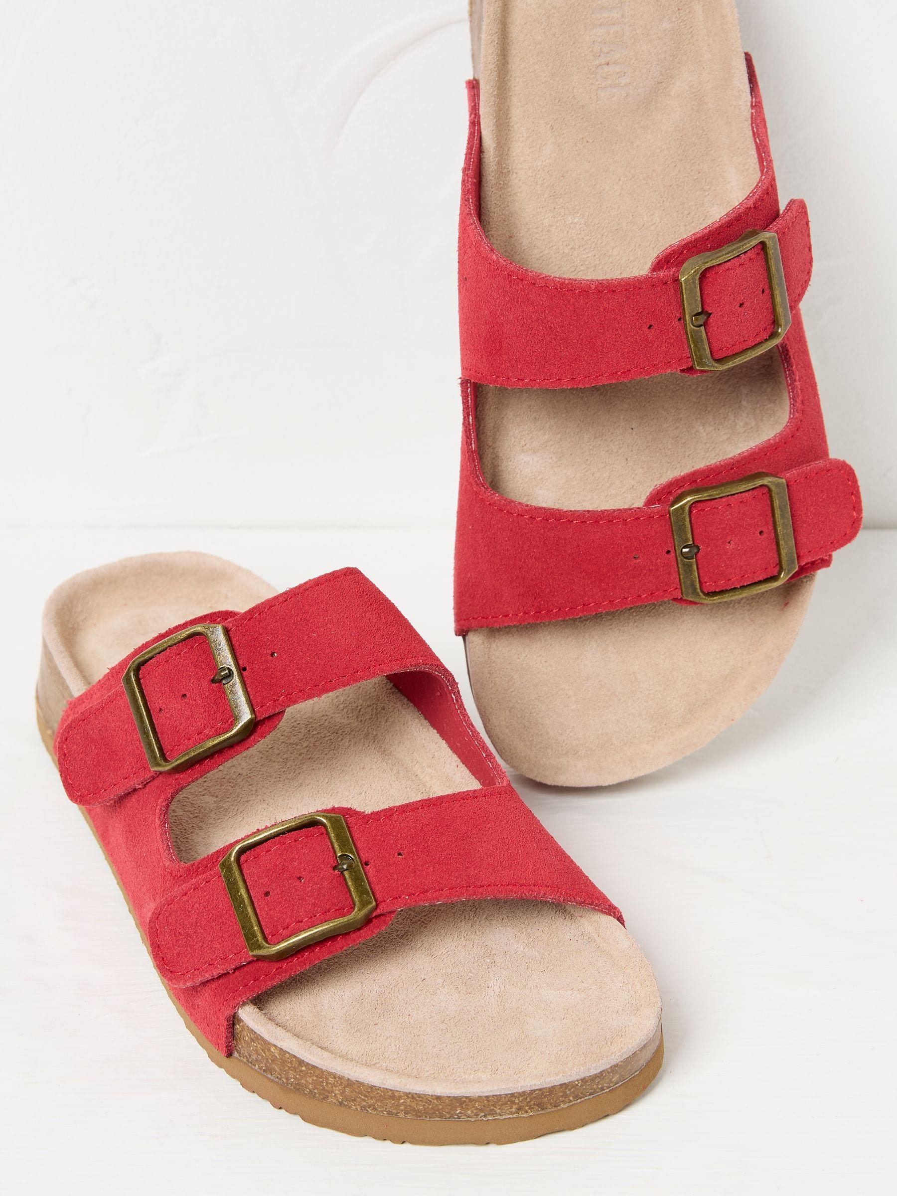 Red Leather Meldon Sandal