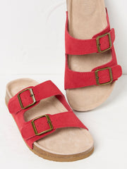 Red Leather Meldon Sandal