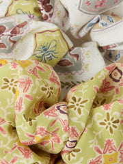 Green Beeble Printed Scrunchies 2 Pack