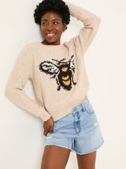 Natural Beeble Bee Knitted Jumper