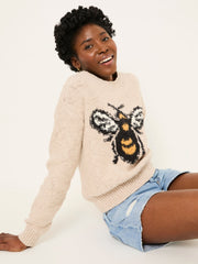 Natural Beeble Bee Knitted Jumper